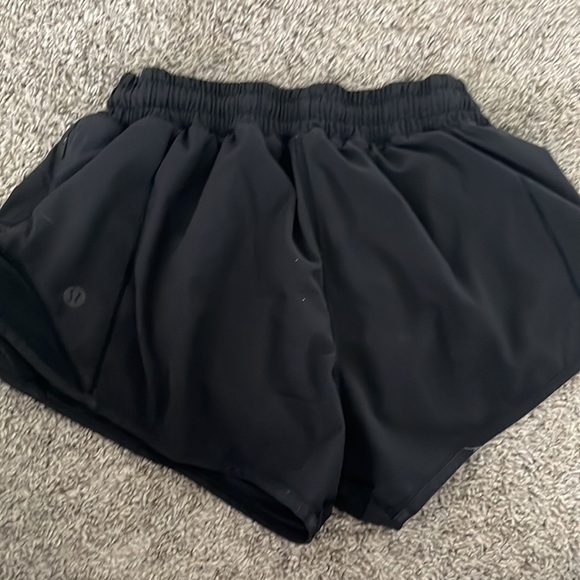 Black Lulu Lemon hotty hot shorts - Picture 2 of 2